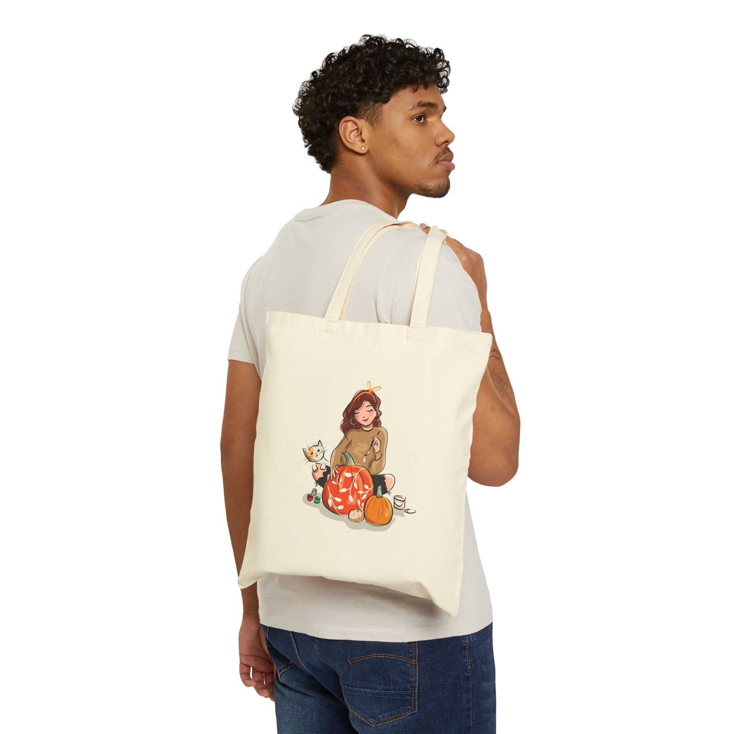 Halloween Cotton Canvas Tote Bag