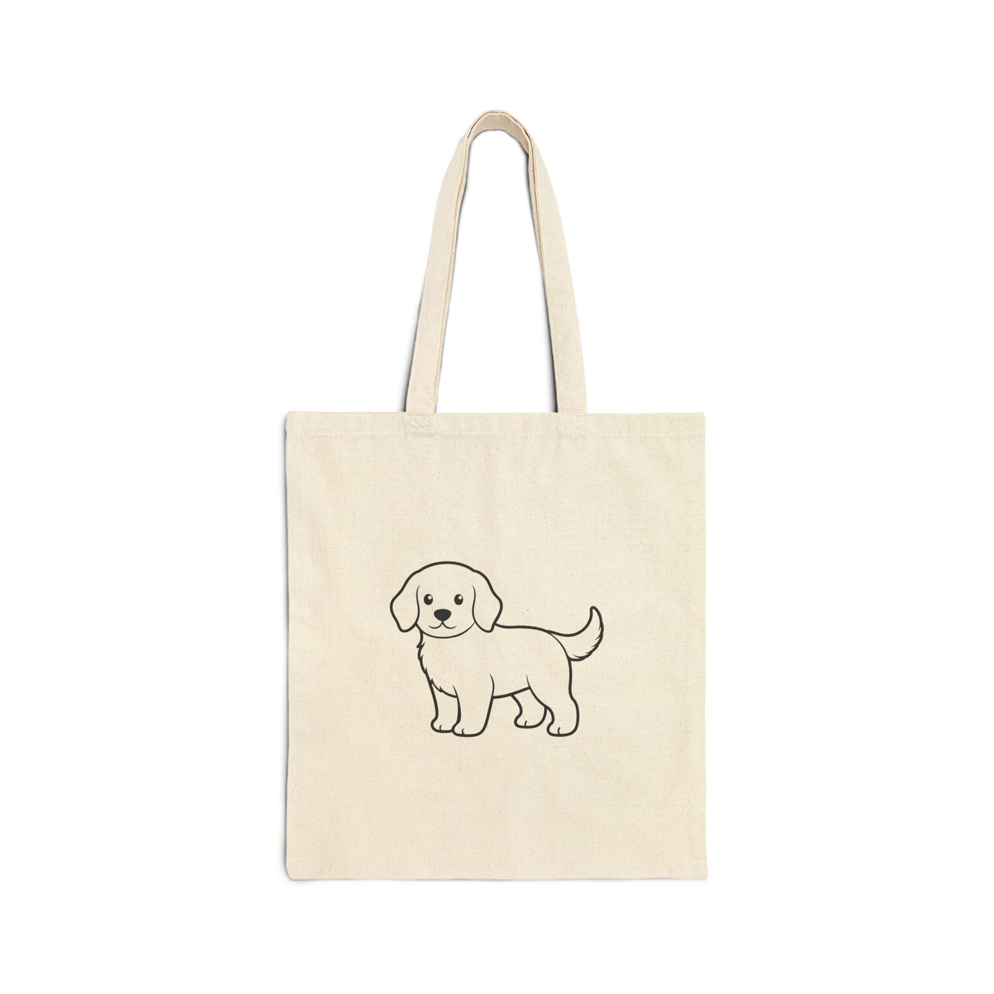 Puppy Love Cotton Canvas Tote Bag