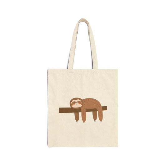 Cute Sloth Cotton Canvas Tote Bag