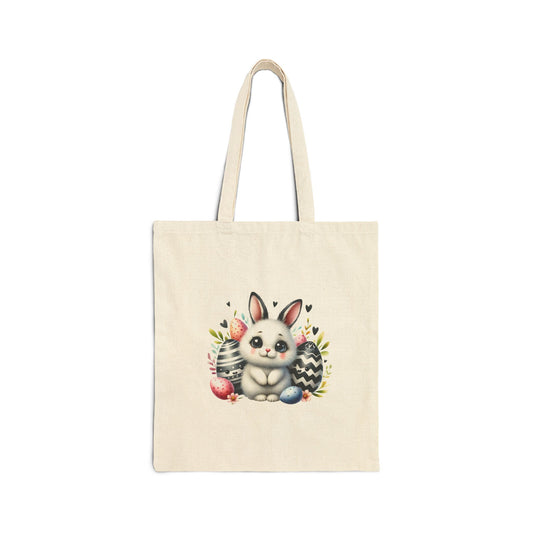 Bunny Easter Cotton Canvas Tote Bag