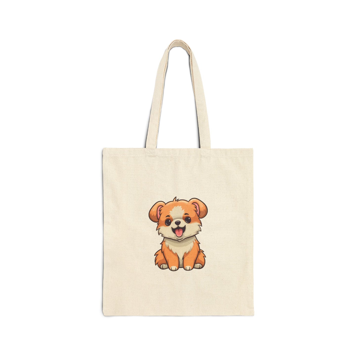 Adorable Puppy Cotton Canvas Tote Bag