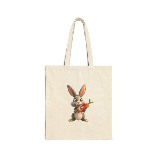 Cute Rabbit Cotton Canvas Tote Bag