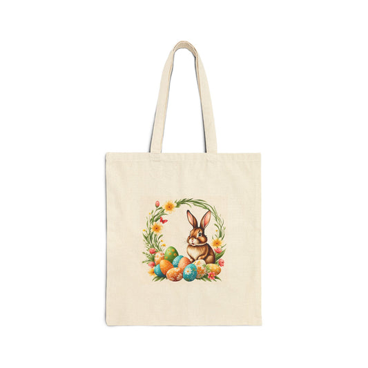 Baby Bunny Easter Cotton Canvas Tote Bag