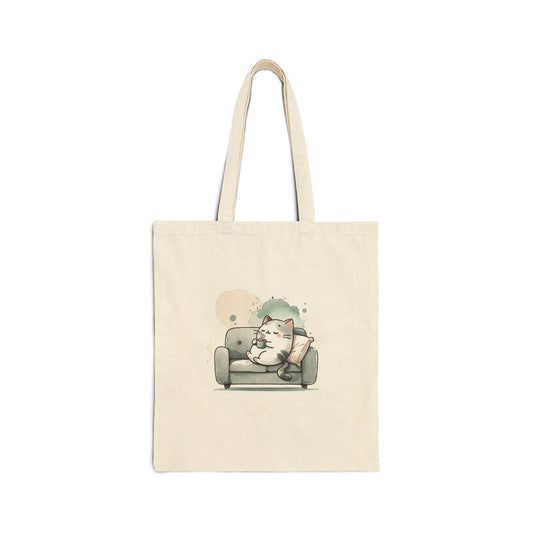 Let Me Relax Cotton Canvas Tote Bag