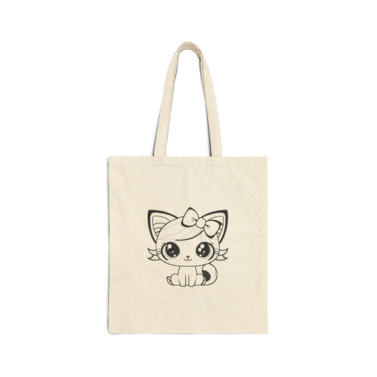 Am I Cute Cotton Canvas Tote Bag