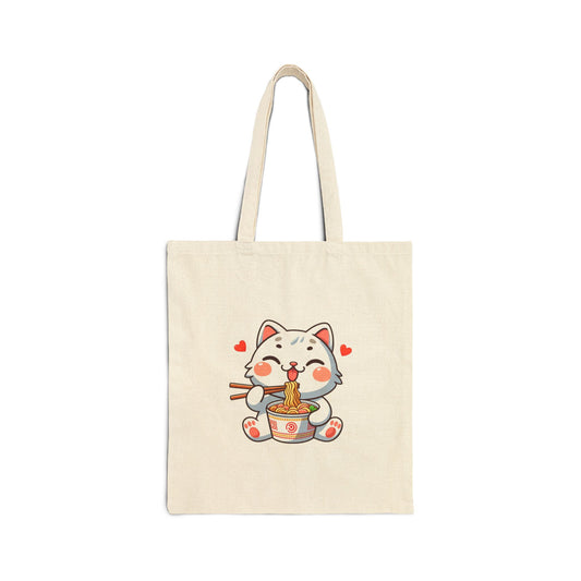 Baby Kitty Cotton Canvas Tote Bag