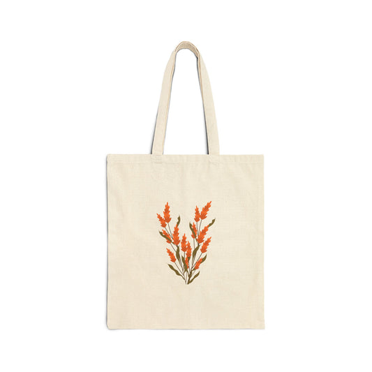 Angelic Flower Cotton Canvas Tote Bag