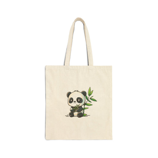 Baby Panda Cotton Canvas Tote Bag