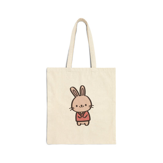 Bunny Pamper Cotton Canvas Tote Bag