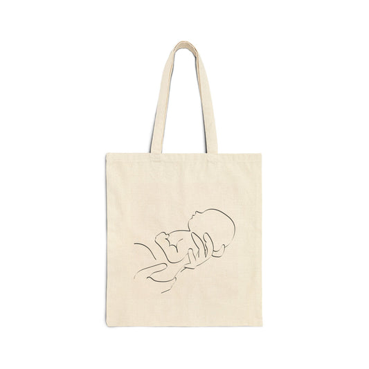 Mother Baby Cotton Canvas Tote Bag