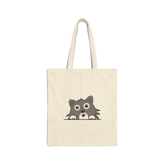 Baby I`m Here Cotton Canvas Tote Bag