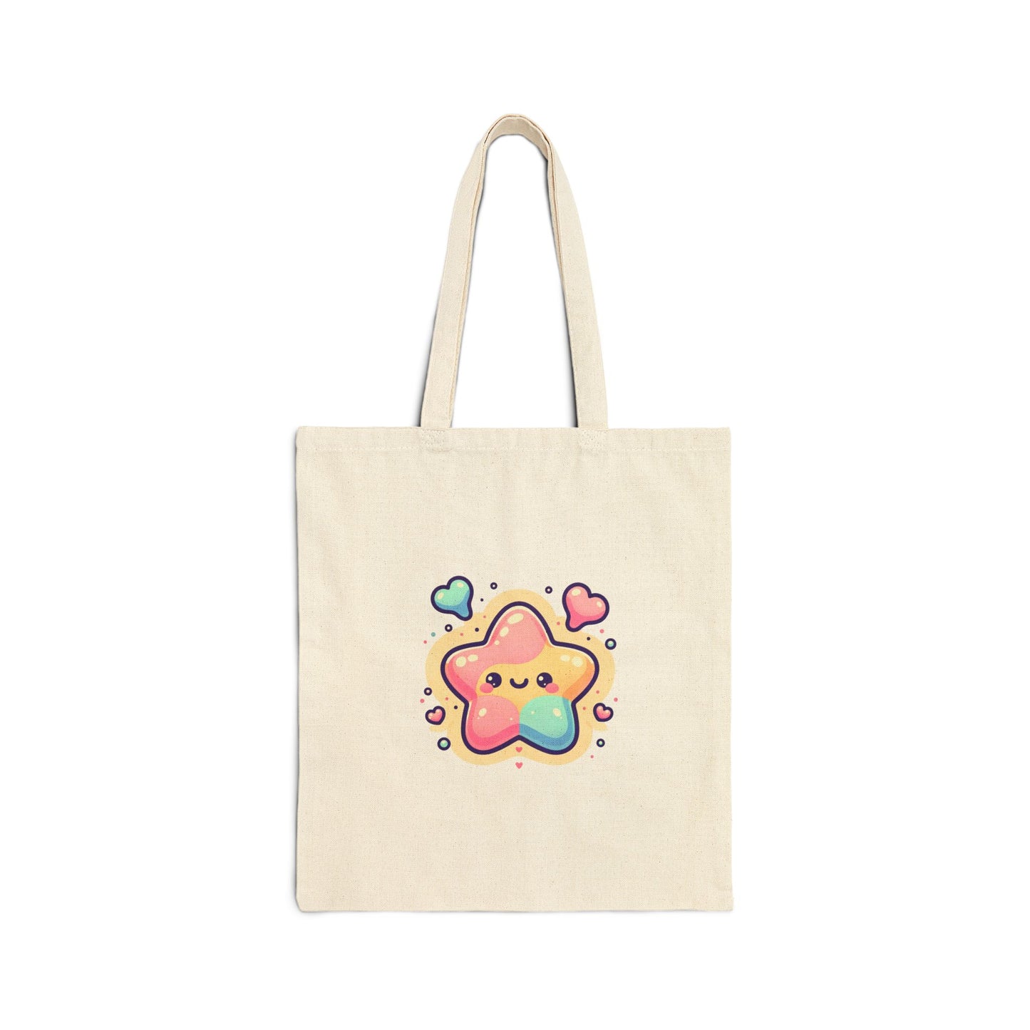 Cute Love Star Cotton Canvas Tote Bag