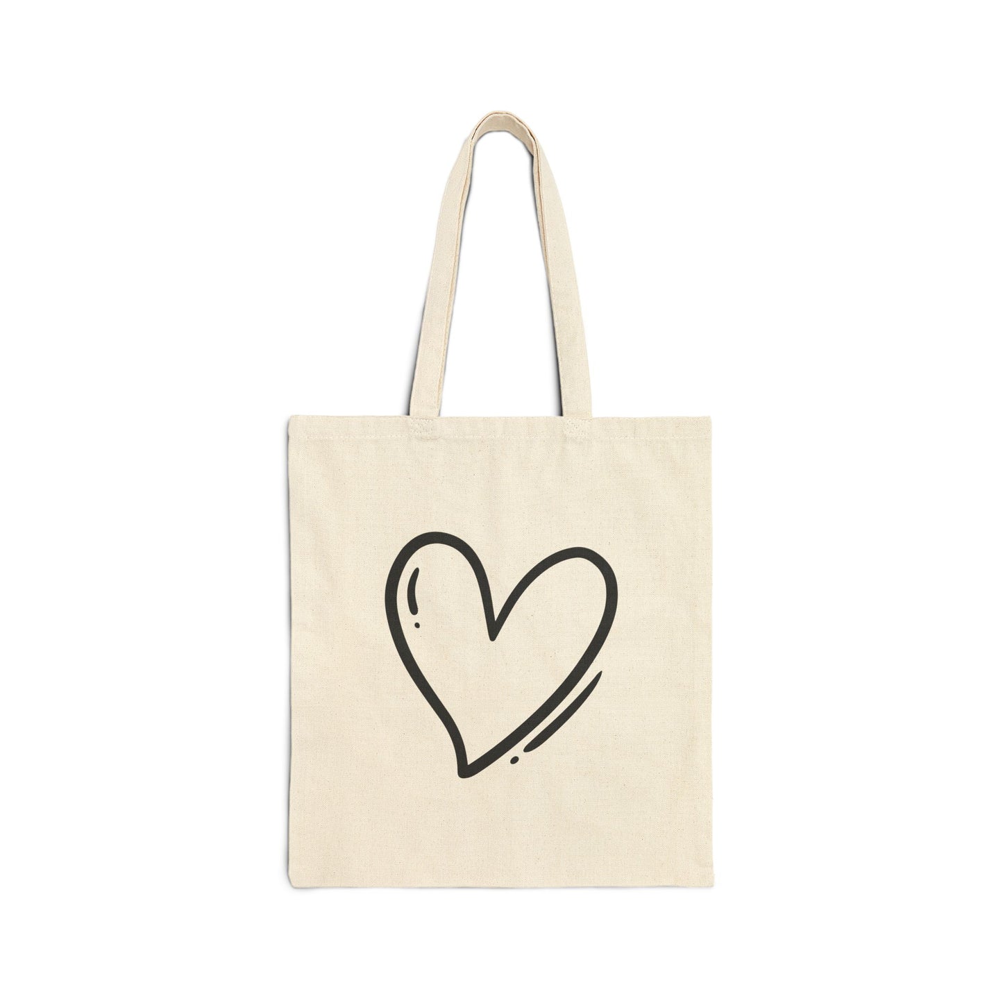 Heart Cotton Canvas Tote Bag
