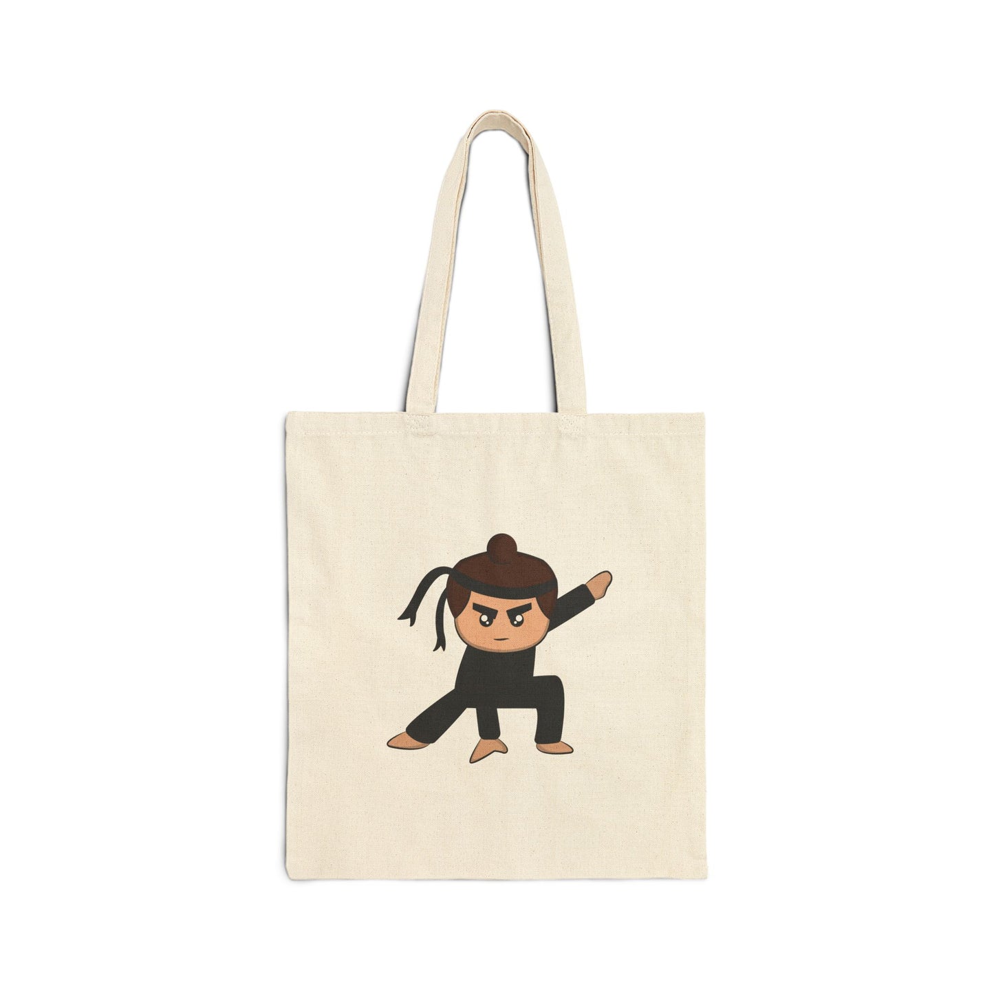 Cute Ninja Cotton Canvas Tote Bag