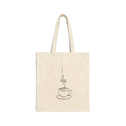 Coffee Cotton Canvas Tote Bag